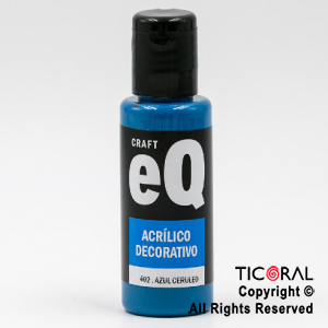 ACRIL.DECOR.EQ 402 AZUL CERULEO 50ML X 6 UNIDADES